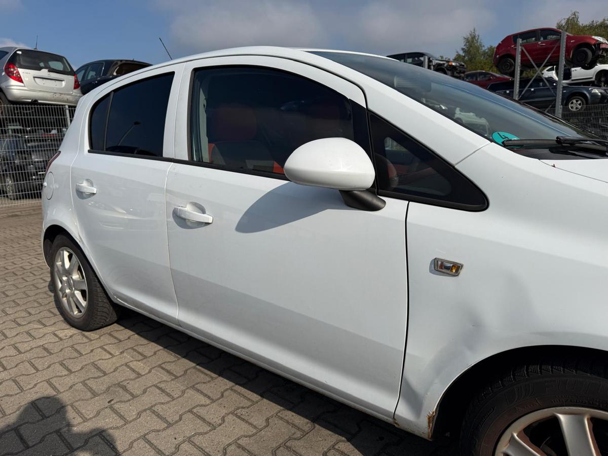 Opel Corsa D original Tür vorn rechts Y474 Casablancaweiß Rohbau 5 Türer BJ08